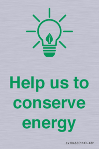 Help us to conserve energy 